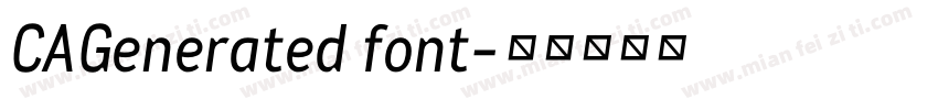 CAGenerated font字体转换